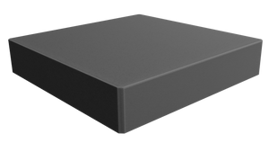 Render of 'Asphalt' Dark Grey Quartz Kitchen Worktop Sample