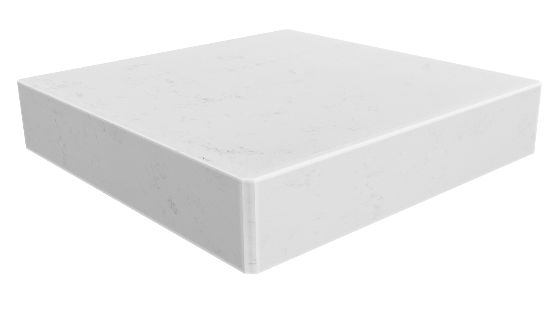 Render of 'Bianco Carrara' White with Grey Marble Veining, Quartz Kitchen Worktop Sample