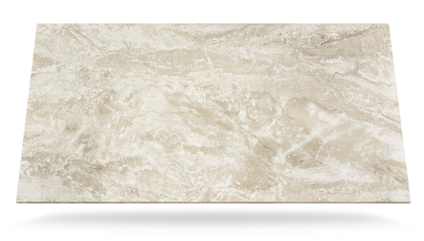 Full Slab Image of 'Dekton Sarey', Cream with Dramatic Veining, Ceramic Kitchen Worktop