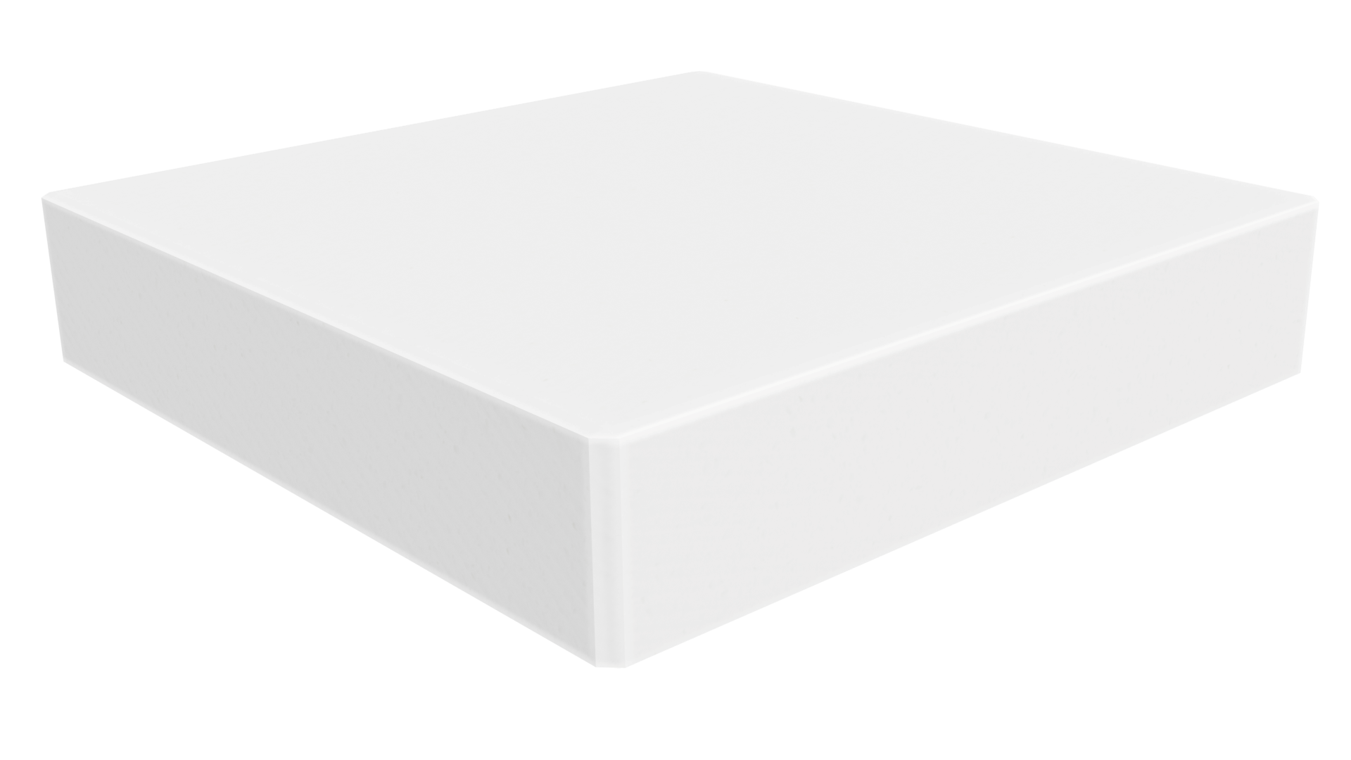 Render of 'Plain White', White with Fine Grain, Quartz Kitchen Worktop Sample