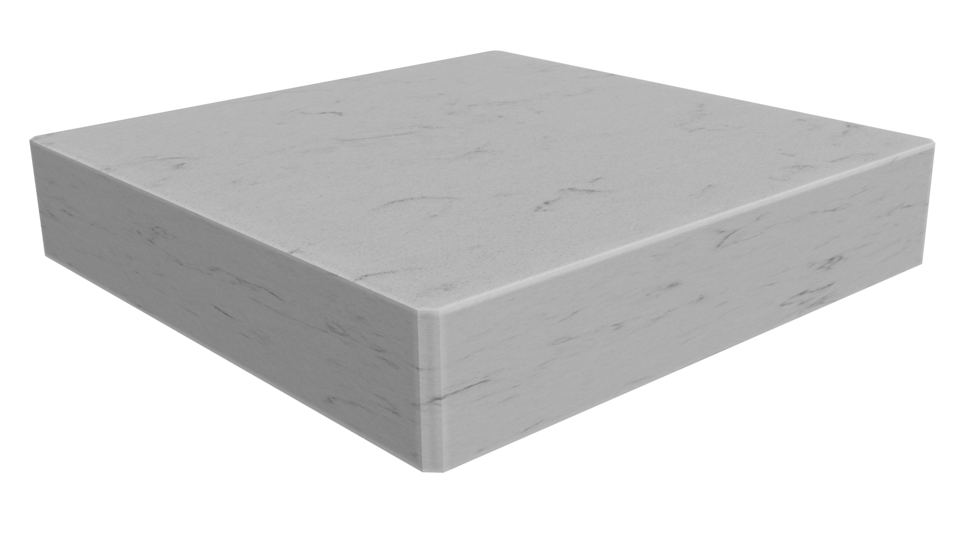 Render of 'White Lake', White with Pale Grey Blurred Marble Mottling Effect, Quartz Kitchen Worktop Sample