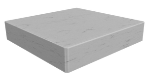 Render of 'White Lake', White with Pale Grey Blurred Marble Mottling Effect, Quartz Kitchen Worktop Sample