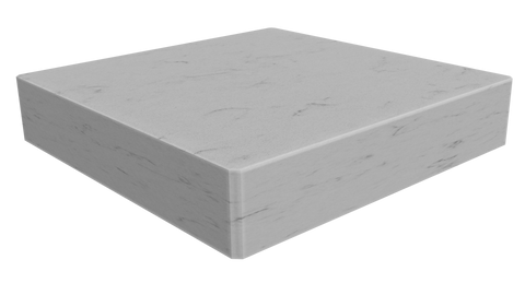 Render of 'White Lake', White with Pale Grey Blurred Marble Mottling Effect, Quartz Kitchen Worktop Sample